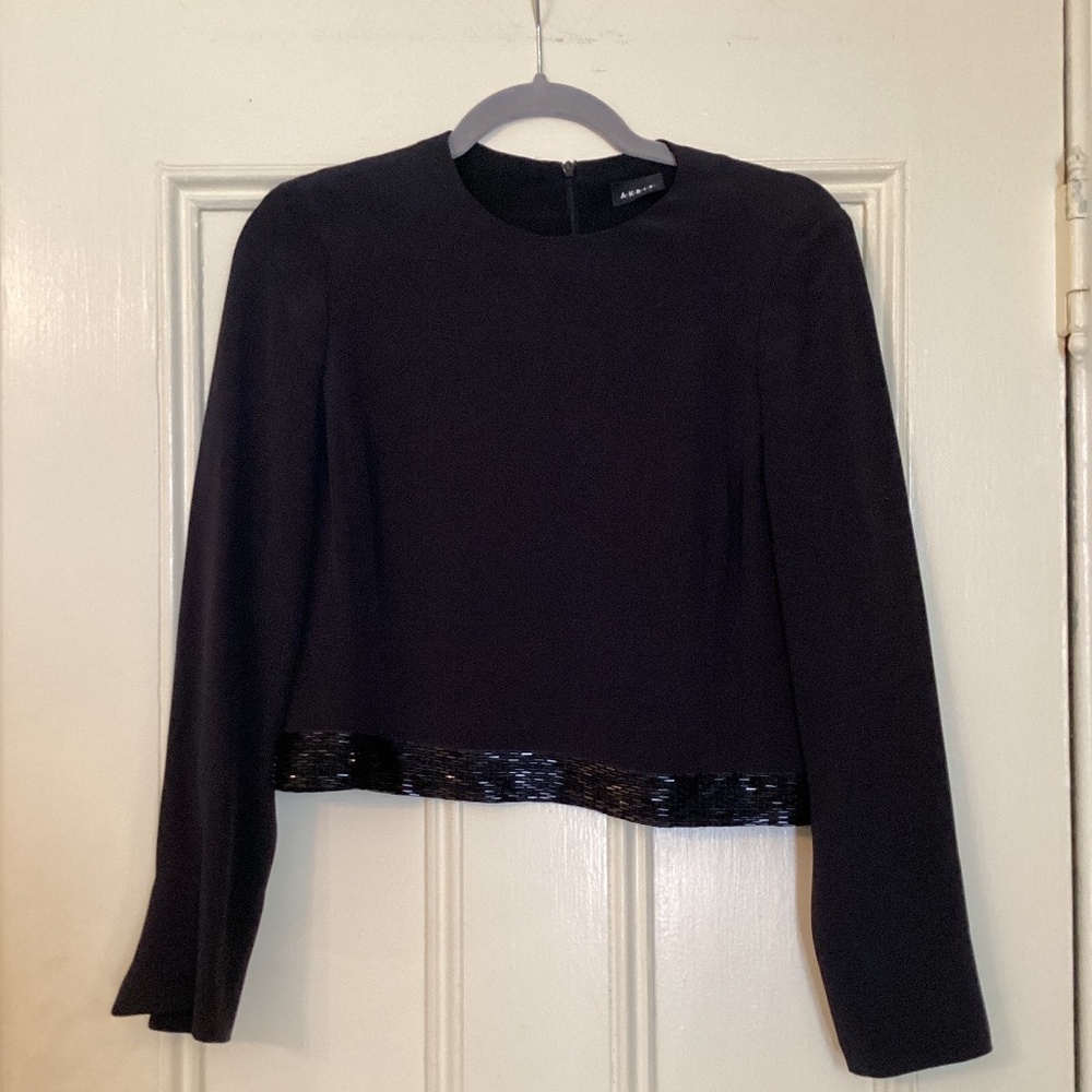 Akris Sillk top with Sequins at bottom -size 6